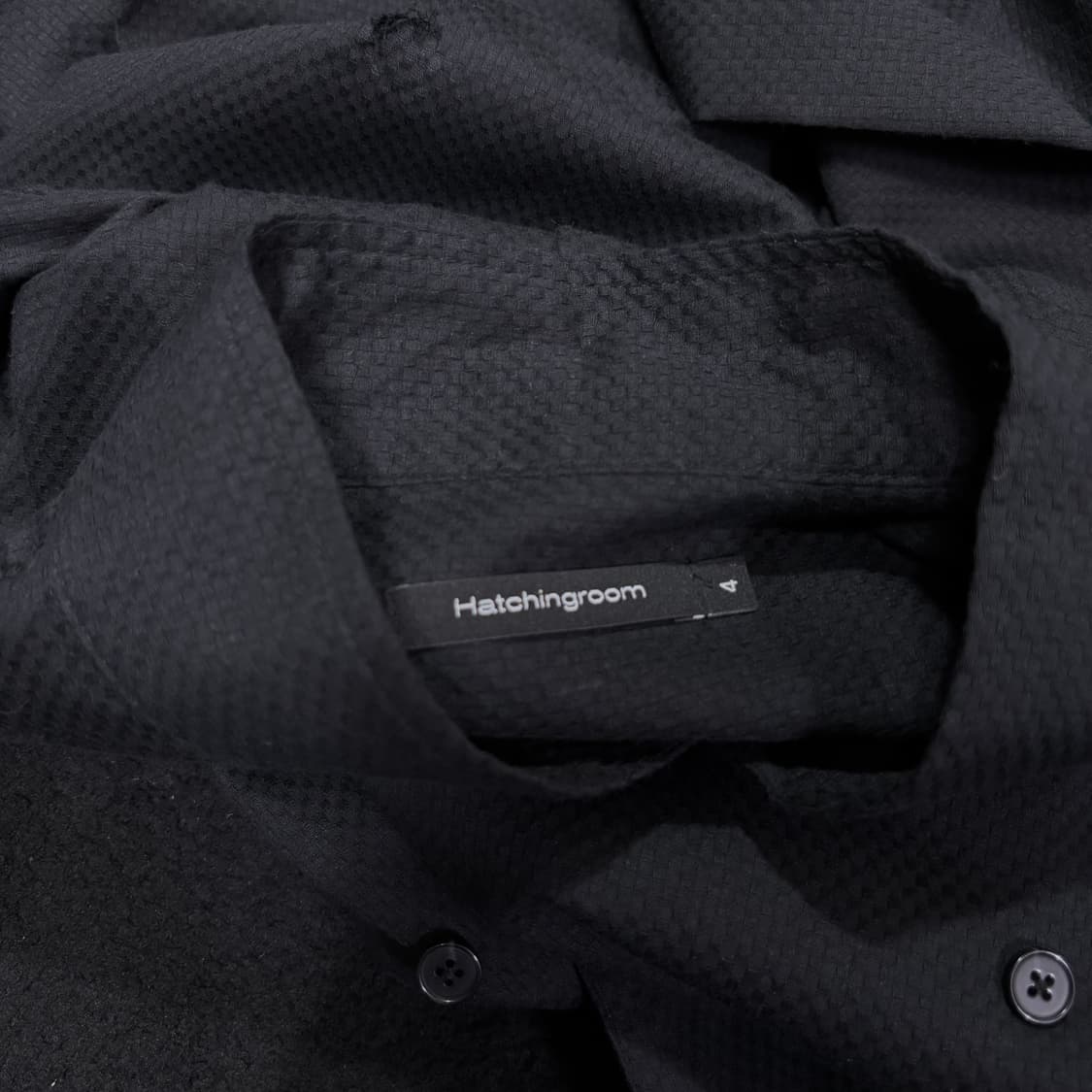 4 해칭룸 블랙 비대칭 더블 셔츠 자카드 상품이미지8