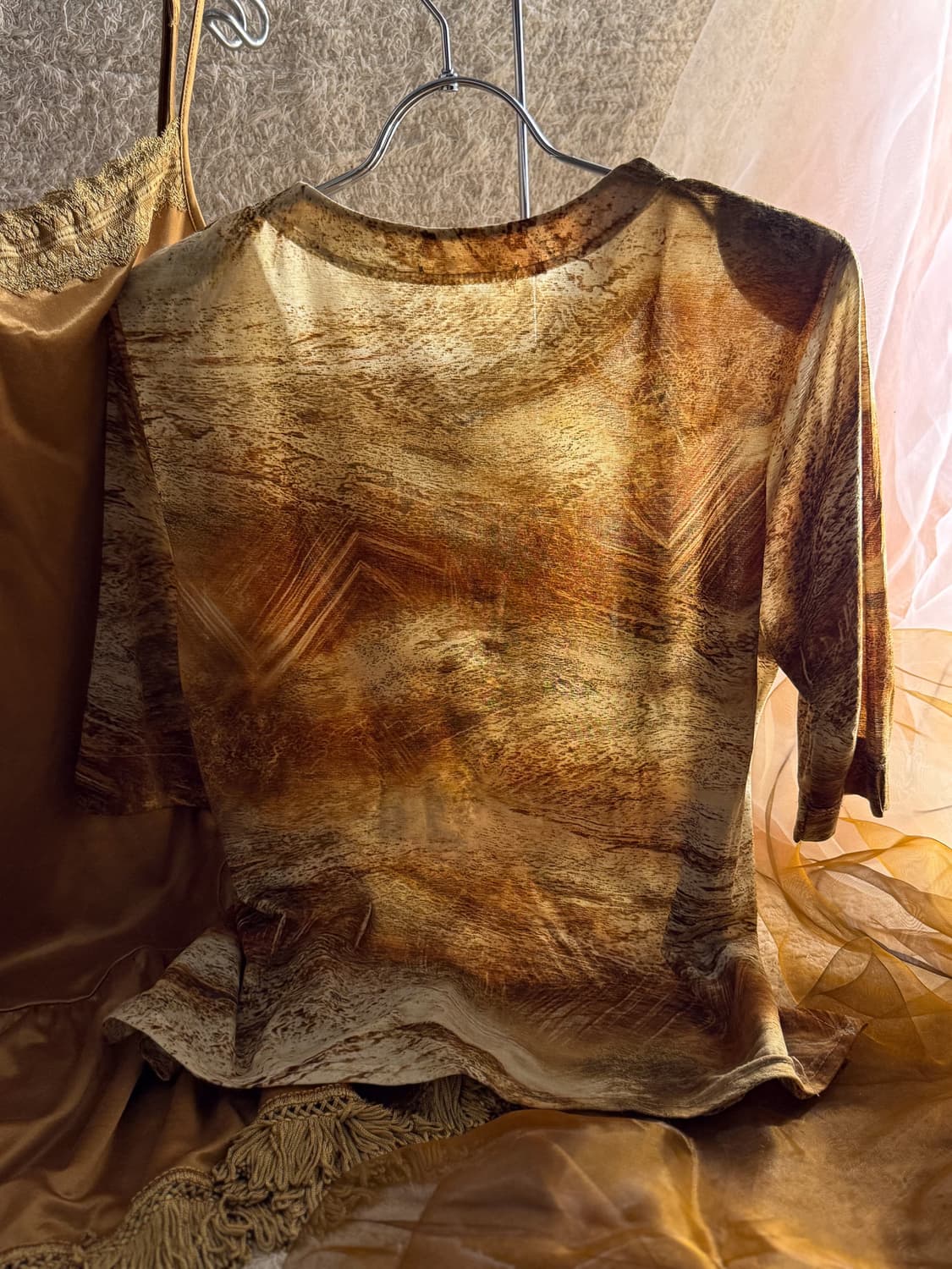 Gold Drawing Pattern T-shirt 0168 상품이미지6