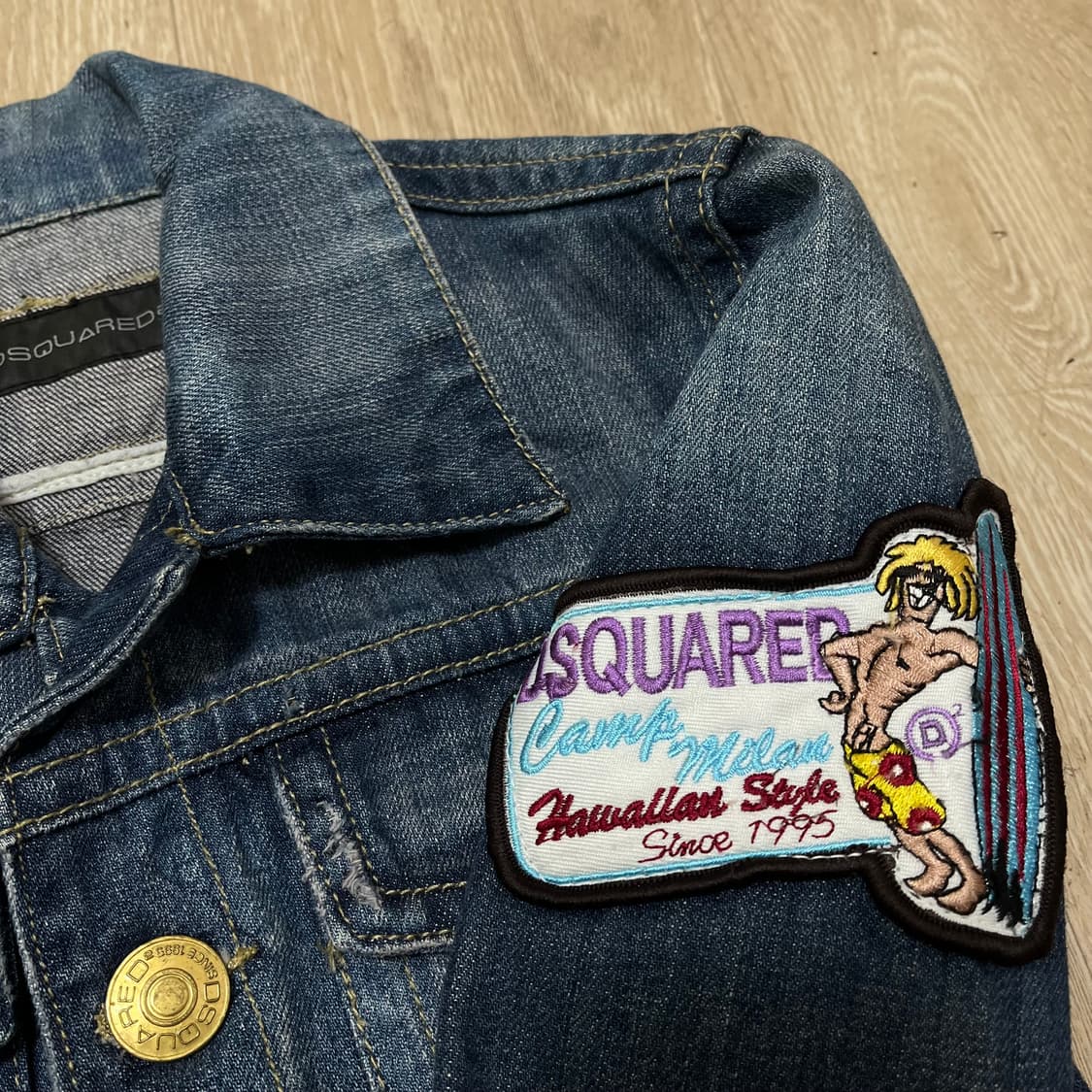 디스퀘어드2 Dsquared2 여성 멀티 패치 데님 청자켓 40사이즈 상품이미지3