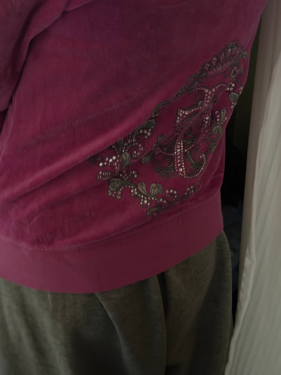 쥬시꾸뛰르 핫핑크 후드집업 XL 상품이미지2