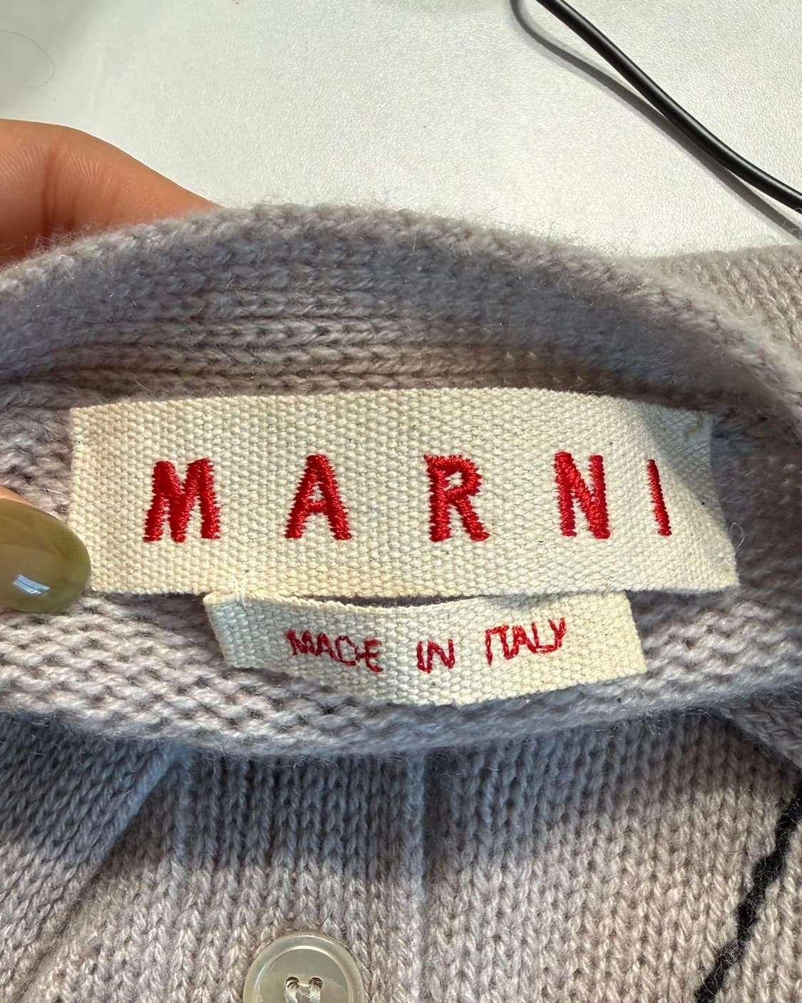 마르니 핑크 베이지 스티치 캐시미어 가디건  상품이미지8