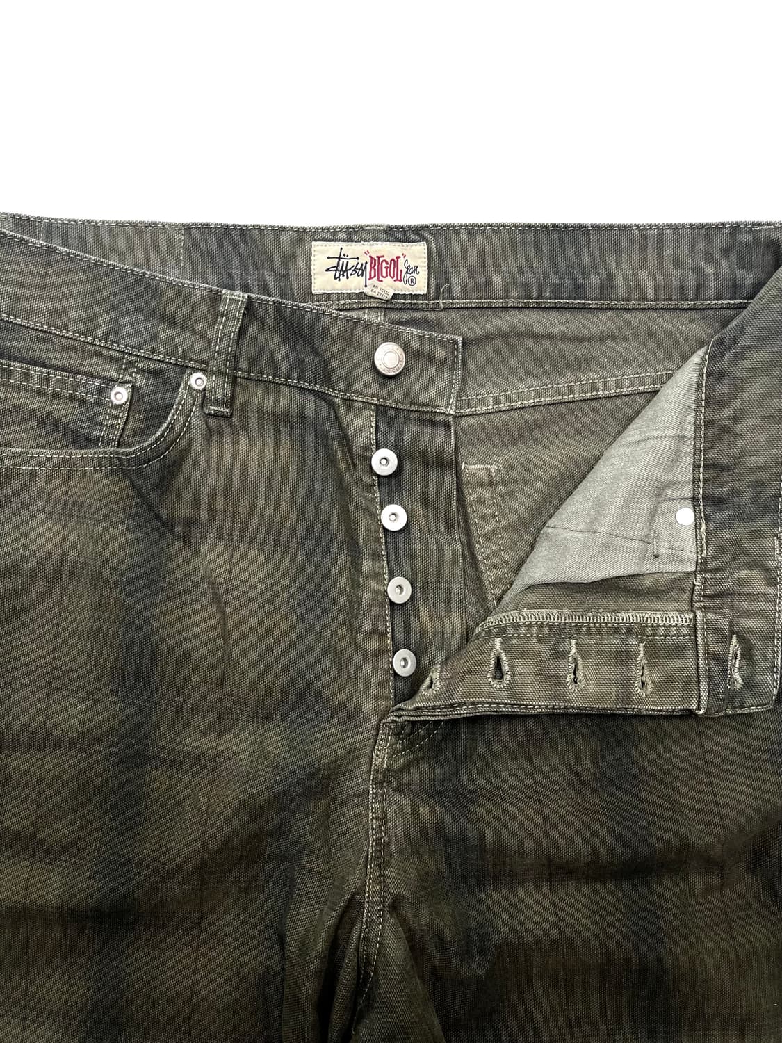 스투시 캔버스 플레이드 빅 올 쇼츠 상품이미지4