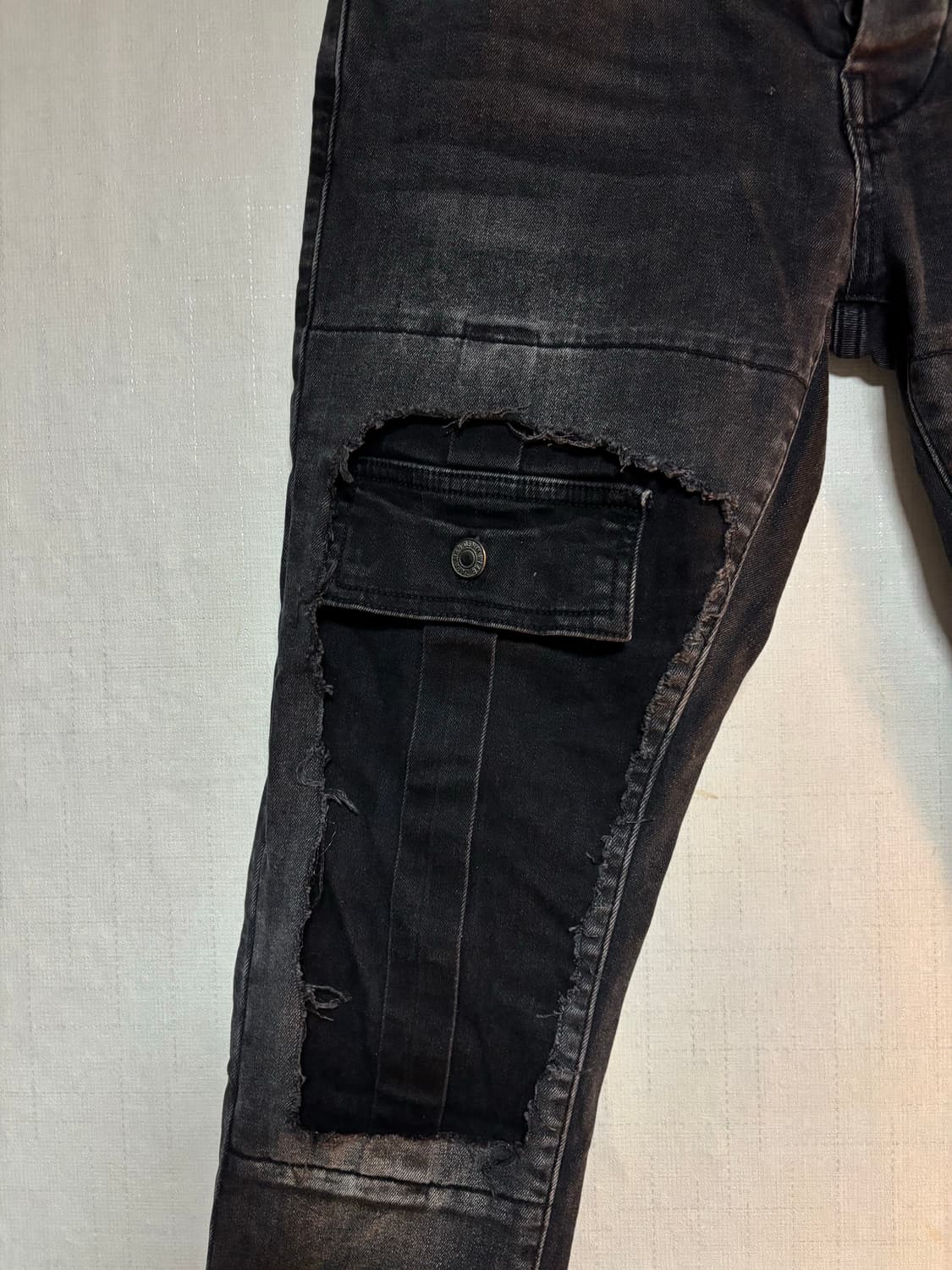 자라 블랙 데님 팬츠 상품이미지3