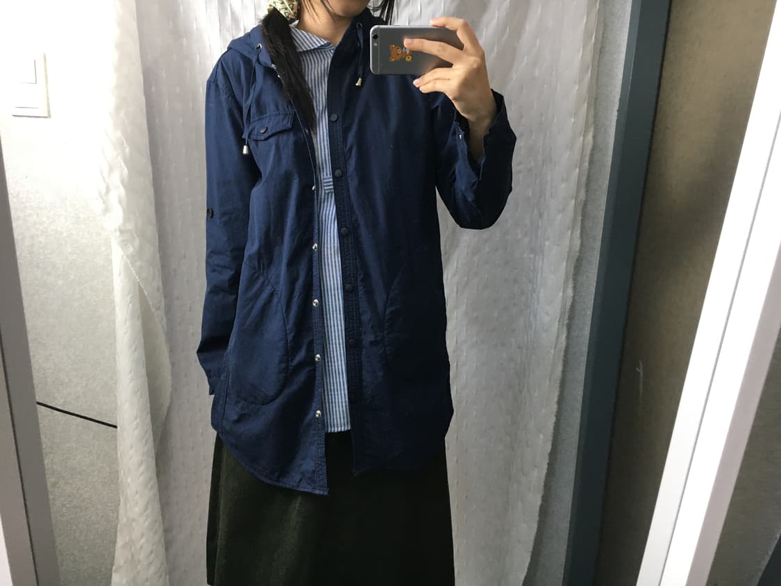 네이비 후드 자켓 상품이미지1