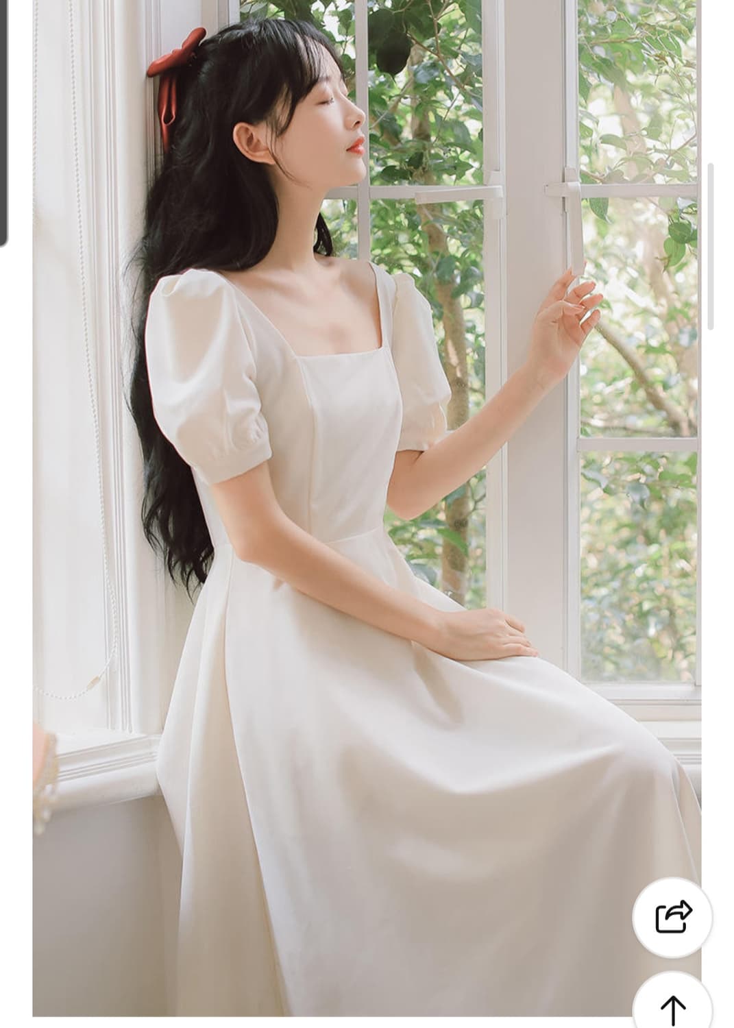 스퀘어넥 햅번 롱원피스 사이즈S 
 상품이미지3