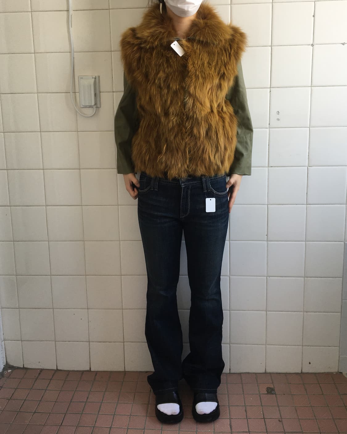 Fur layered leather jacket 상품이미지1