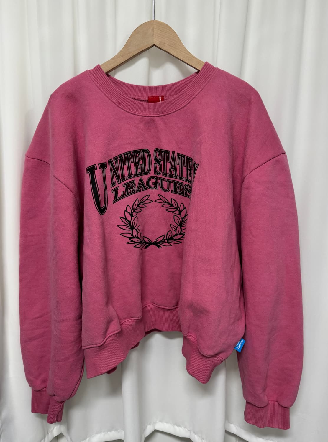 fortune apparel 핑크 기모 맨투맨 상품이미지1