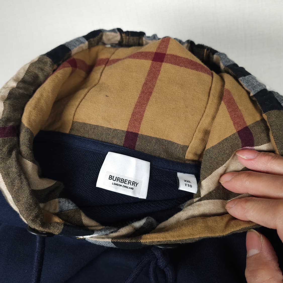 버버리 빈티지 체크 라이닝 후드티 남자110사이즈  상품이미지3