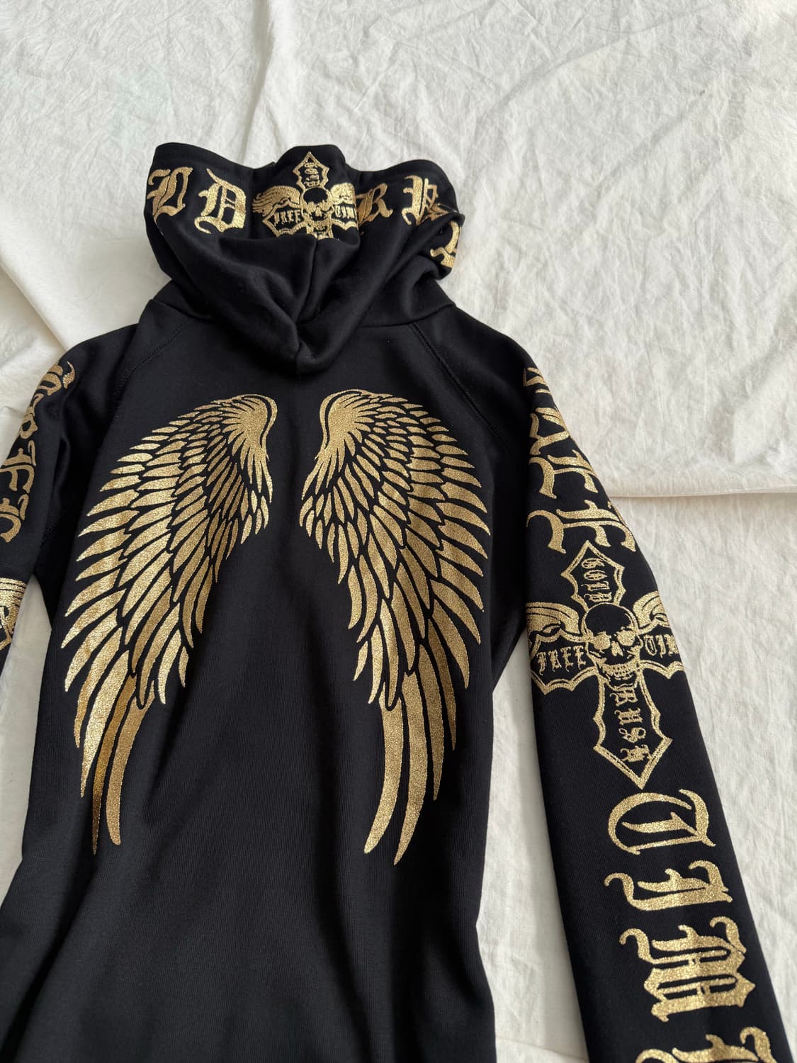 해골 펑크 갸루 후드 미니 딱붙 원피스 상품이미지6