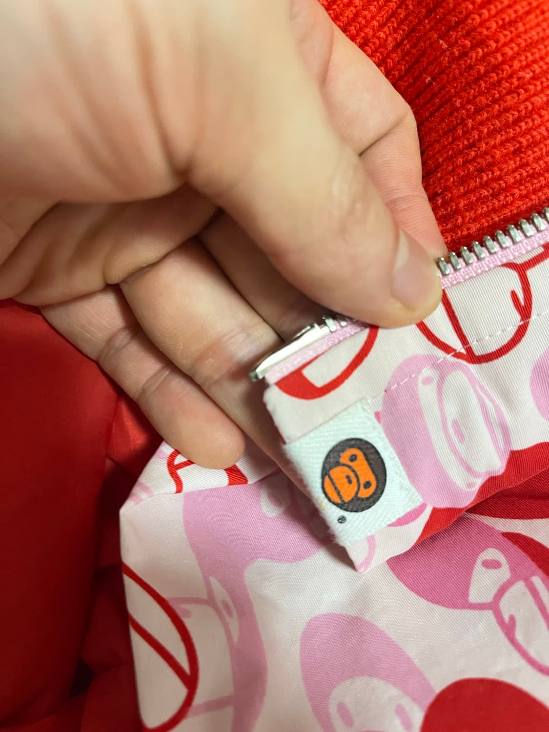 베이프 2005년도 마일로 핑크카모 패딩 상품이미지7