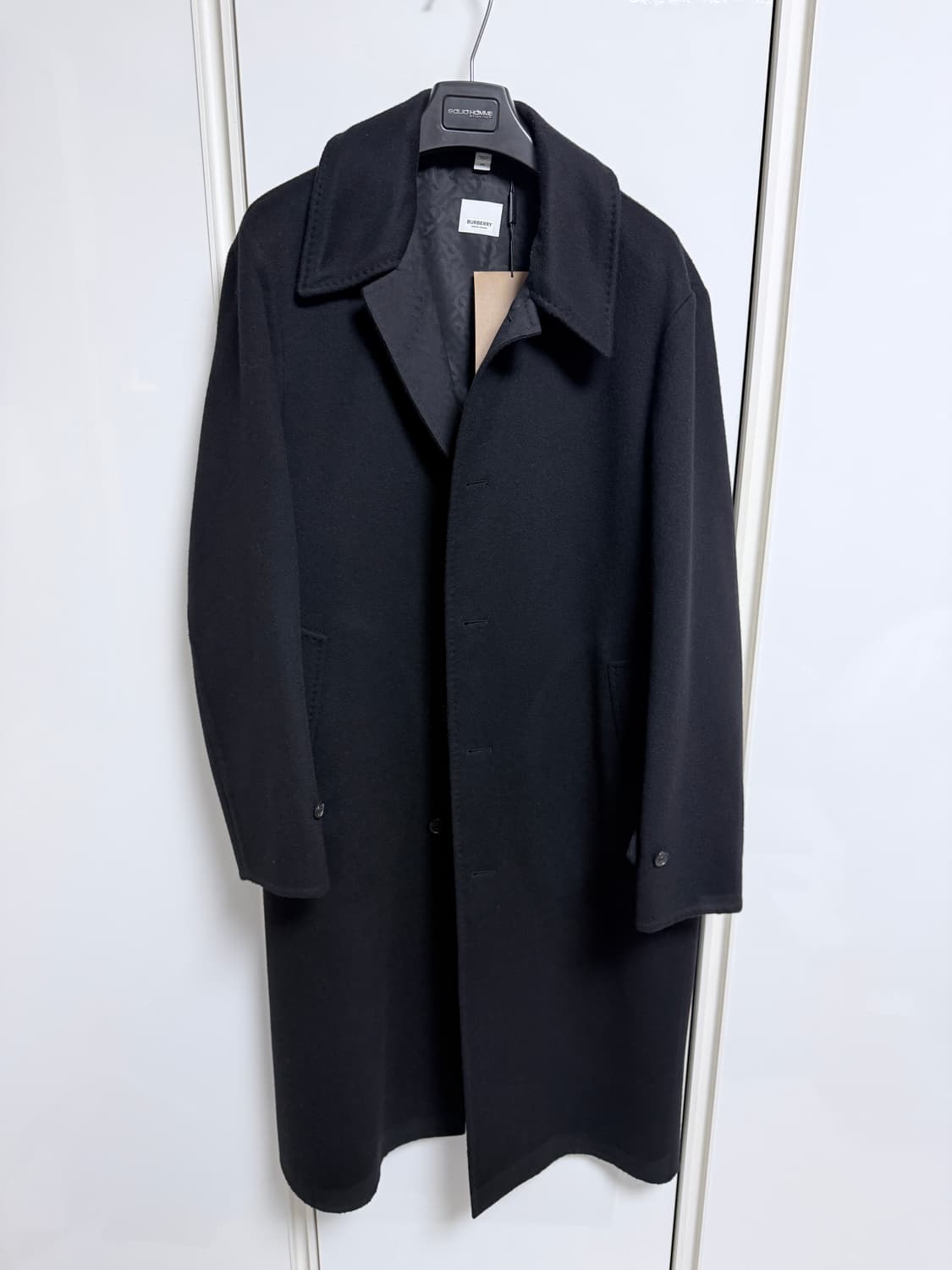 버버리 캐시미어100% 핸드메이드 싱글 코트/48(50) 상품이미지1