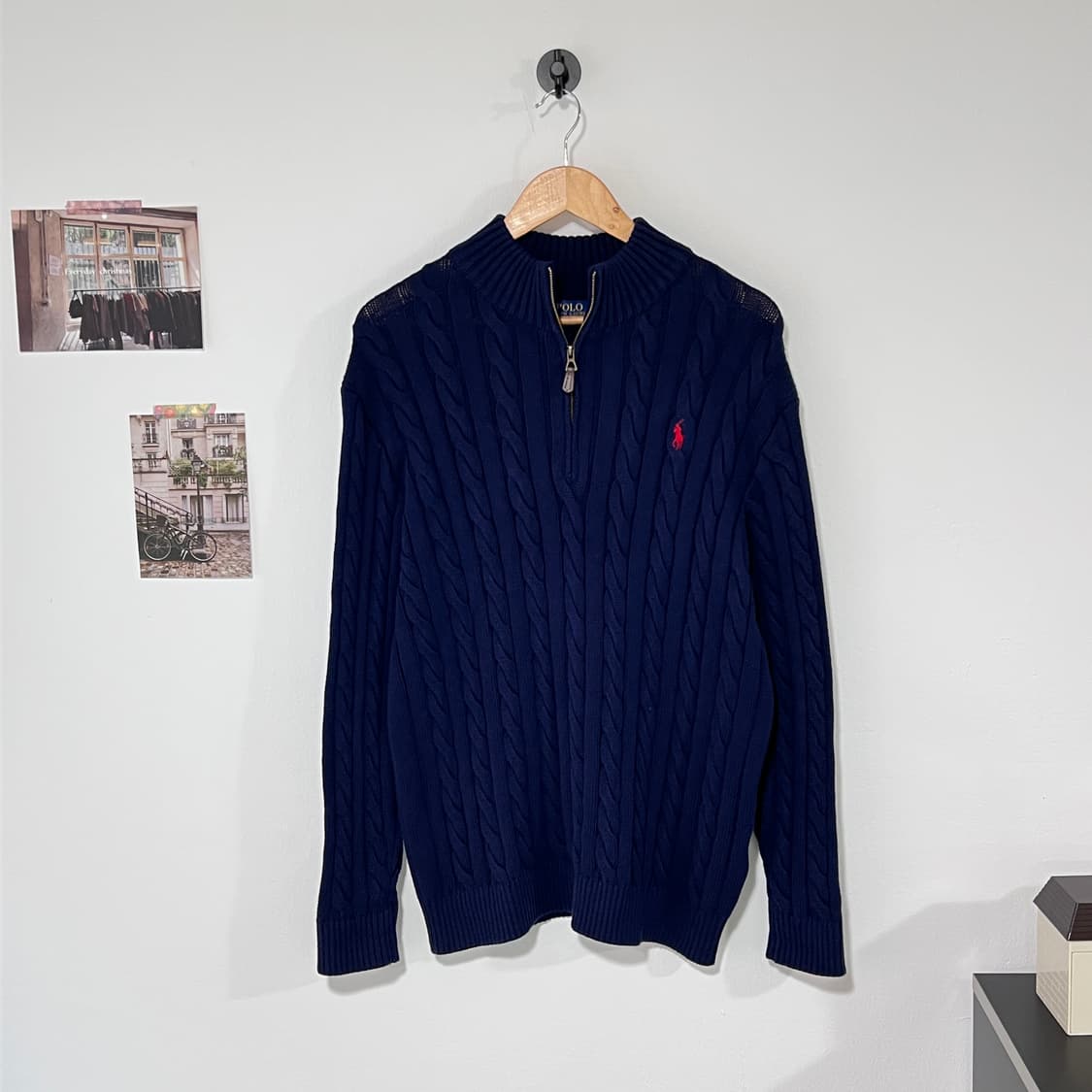 [L] 폴로 랄프로렌 꽈배기 니트 하프집업 상품이미지2
