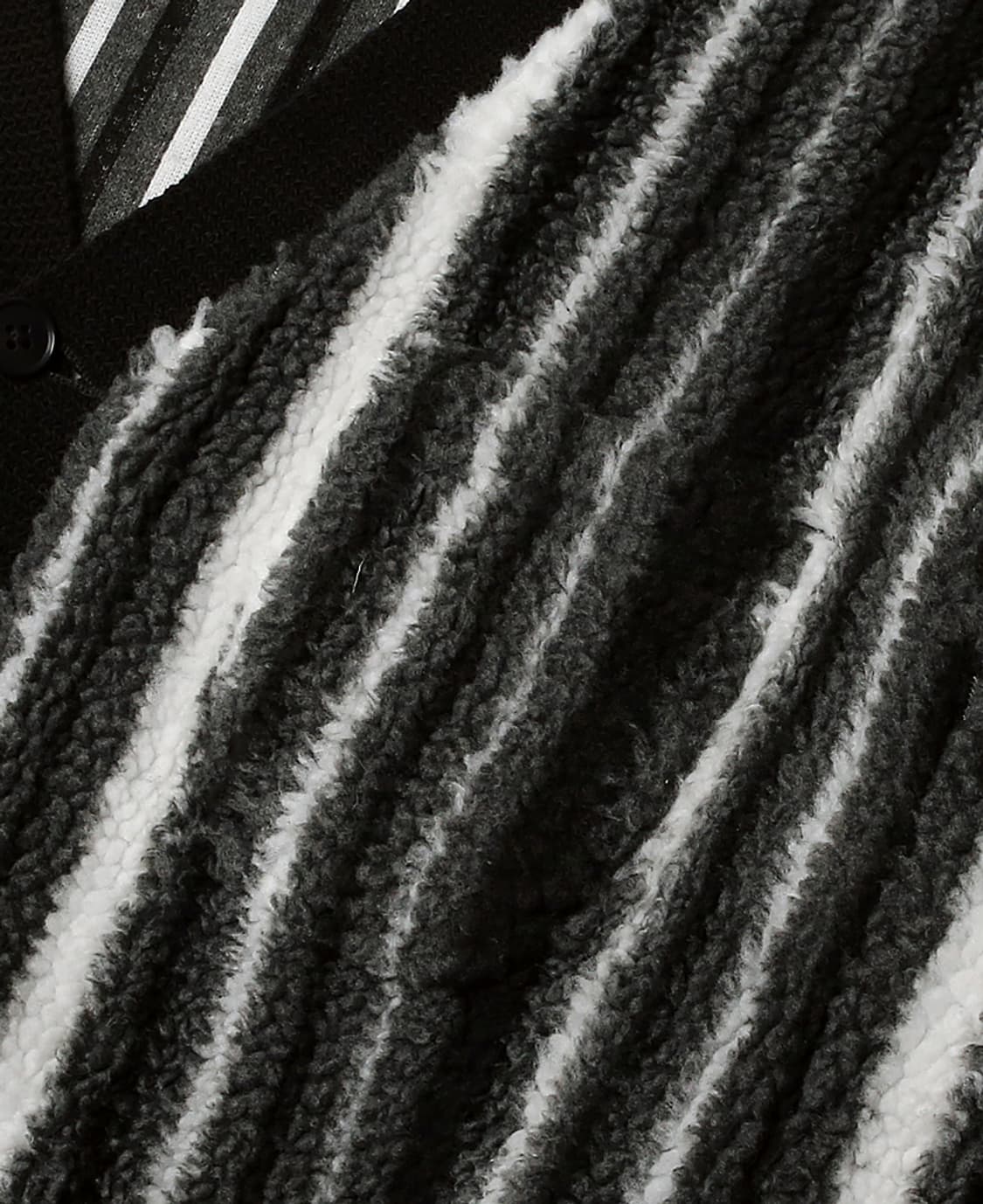 빔즈 플러스 [Beams +] 부클 스트라이프 브이넥 가디건 상품이미지3