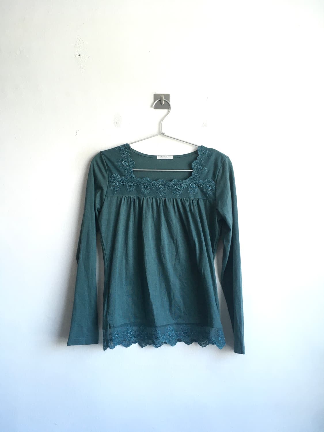 jpn vintage bluegreen lace long sleevele 상품이미지5