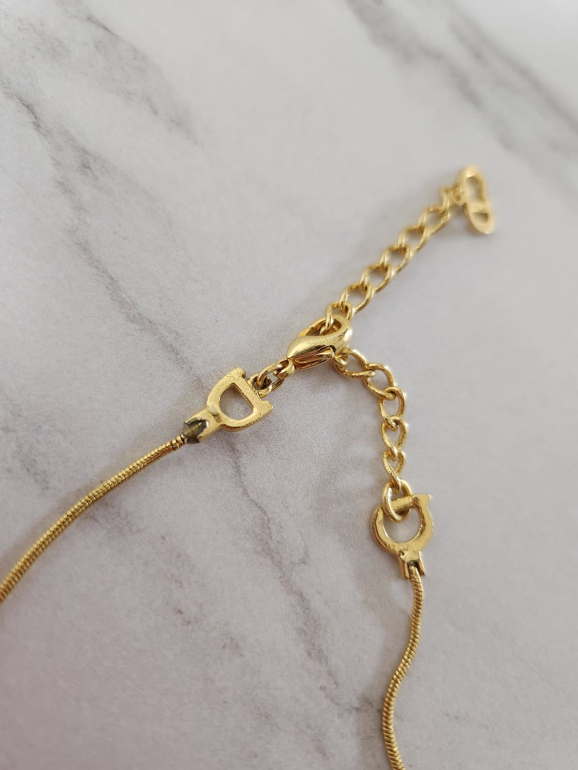 디올 D 골드 빈티지 목걸이 상품이미지5