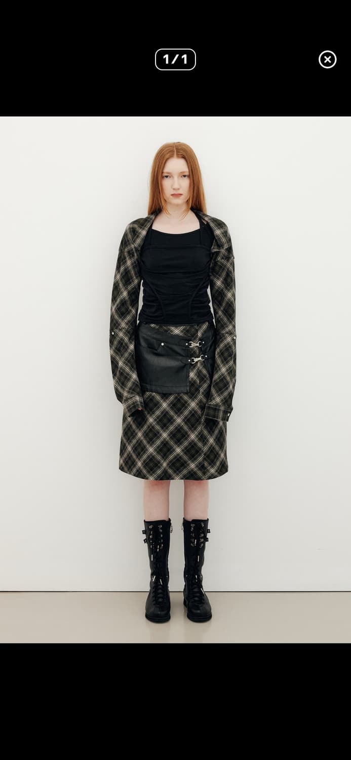 유즈 레더 스커트 상품이미지1