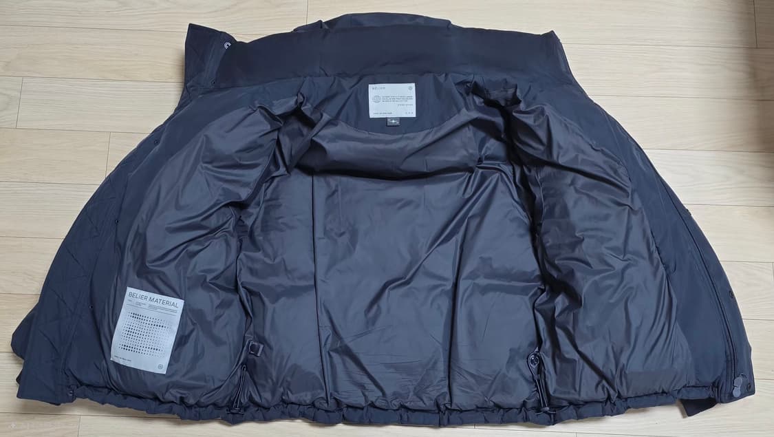 벨리에 크로스라인 후디드 구스 다운 미드나잇 그레이 3사이즈 상품이미지6