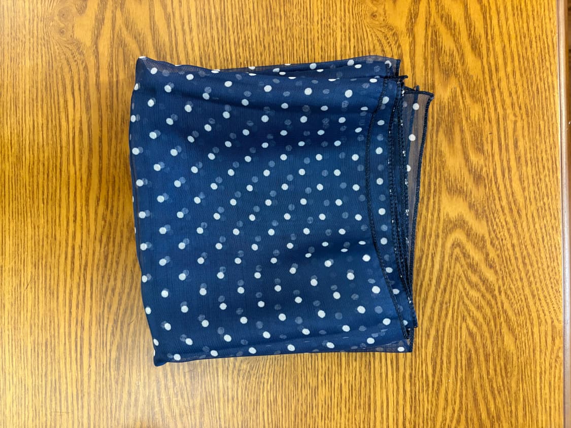 jpn vintage navy dot summer scarf 상품이미지2