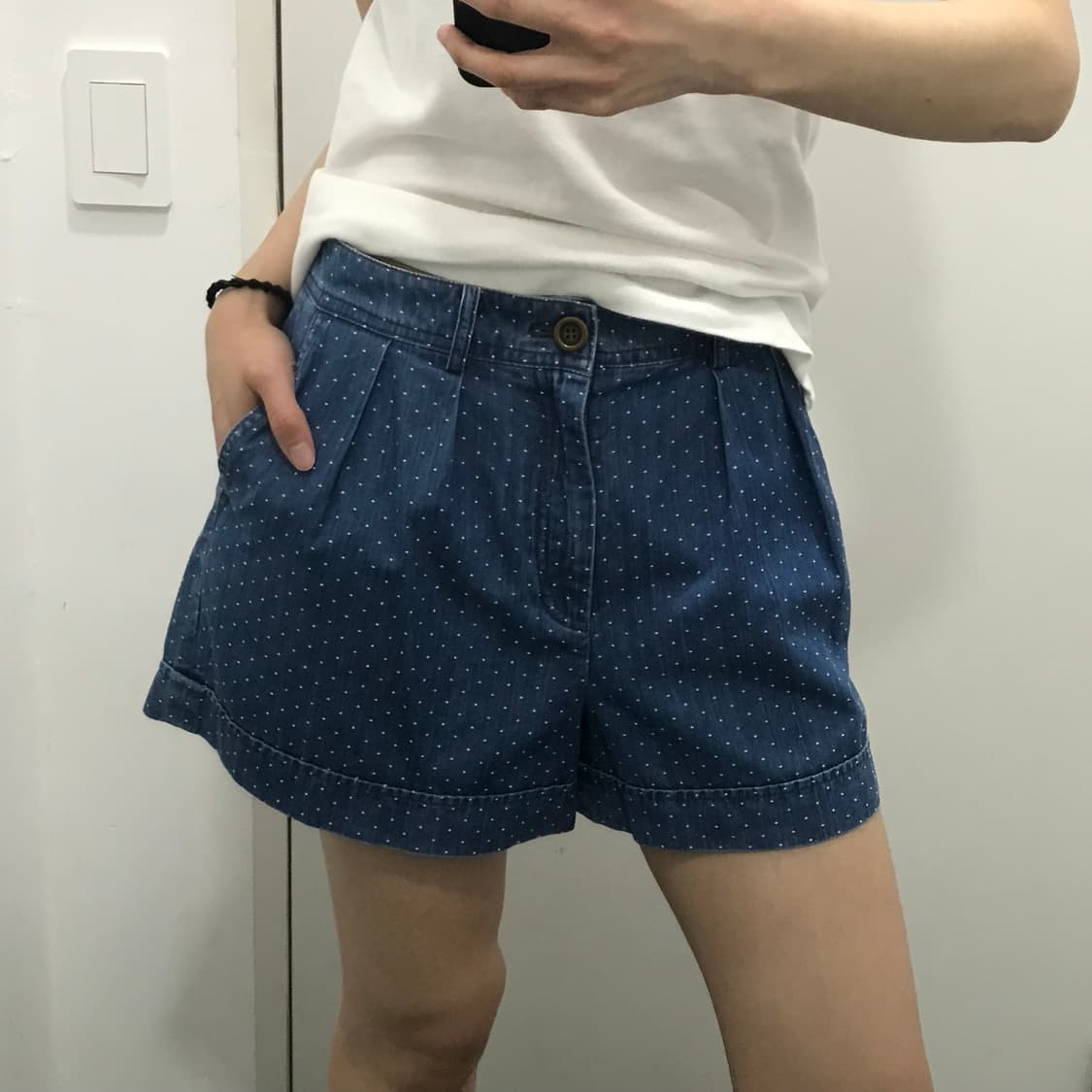 버버리 벌룬핏 땡땡이 도트 반바지 숏팬츠  상품이미지1