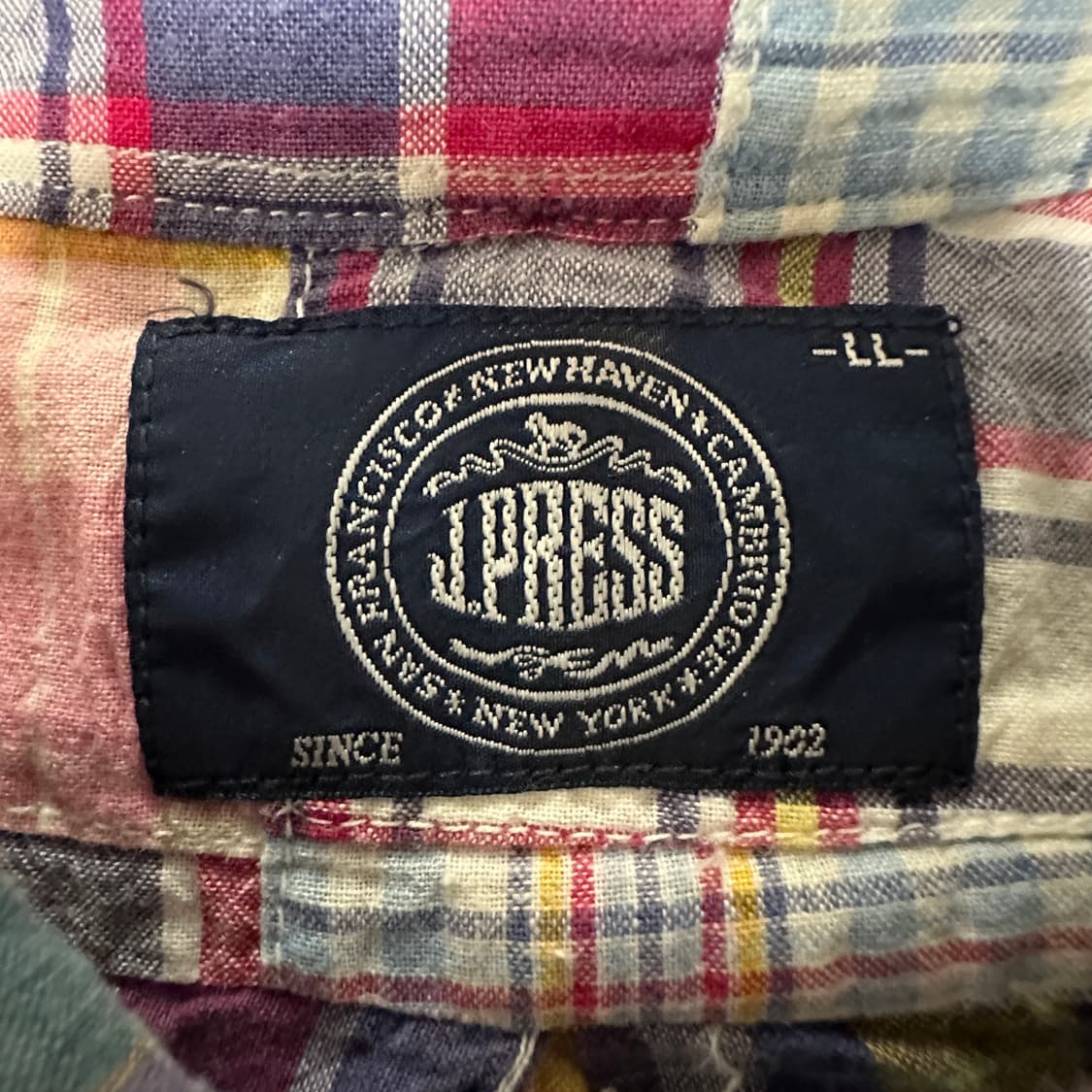 J. PRESS patchwork shirt 상품이미지4