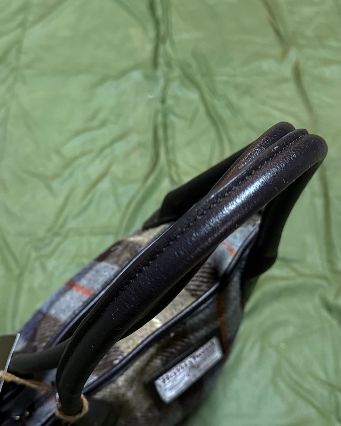 해리스트위드 트위드 체크 토트백 상품이미지5