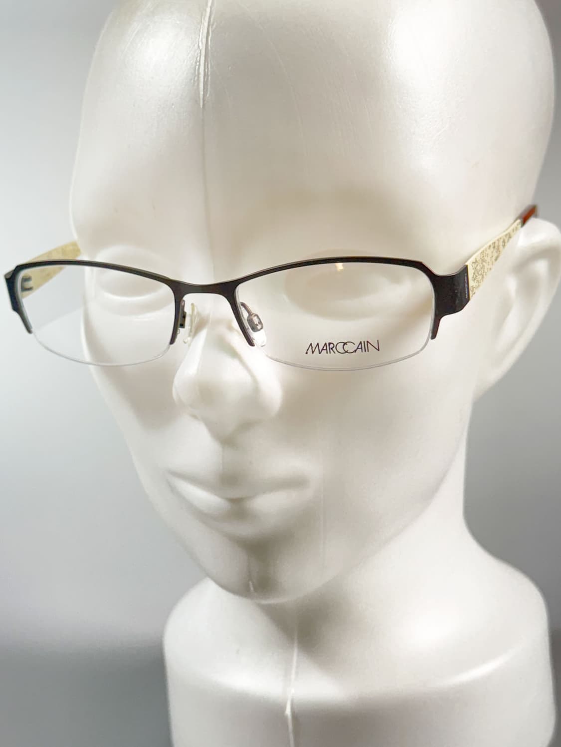 독일제 MARC CAIN 반무테 스퀘어 빈티지 안경 상품이미지8