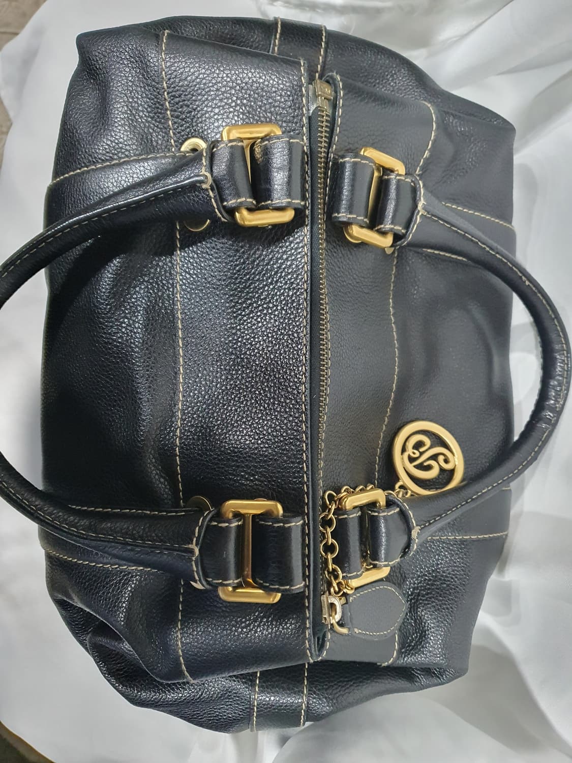 발리 블랙 가죽 토트백(정품) 상품이미지6