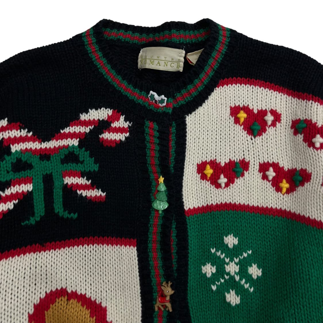 usa 크리스마스 오너먼트 버튼 니트 가디건 M 상품이미지4