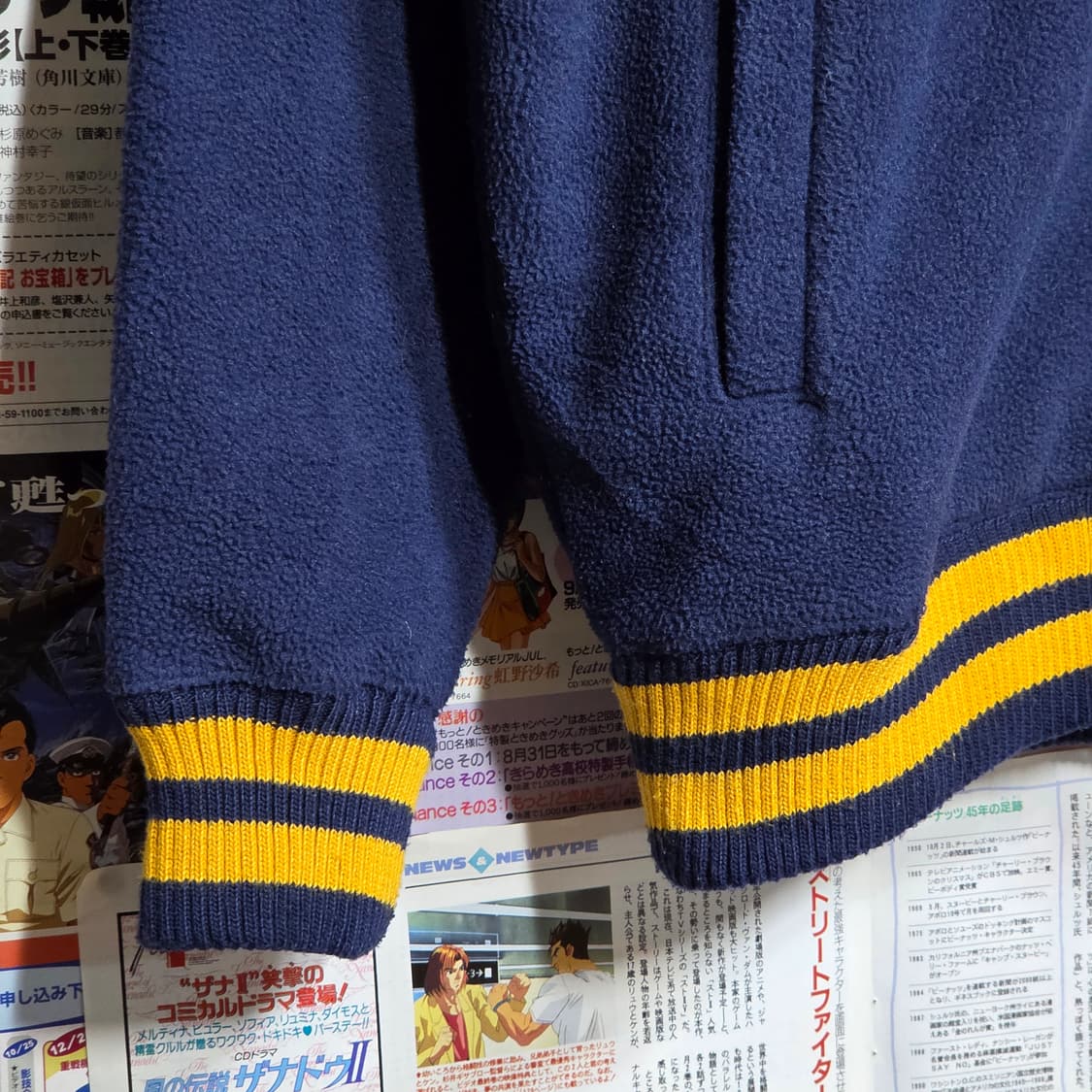 JPN 컨버스 네이비 후리스 후드집업 상품이미지4