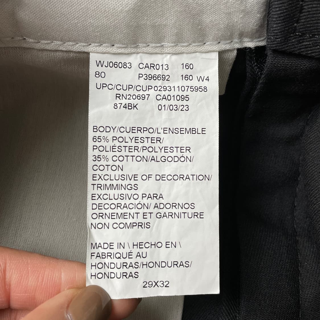 DICKIES 디키즈874 빈티지 블랙 워크 팬츠 A00895 상품이미지9