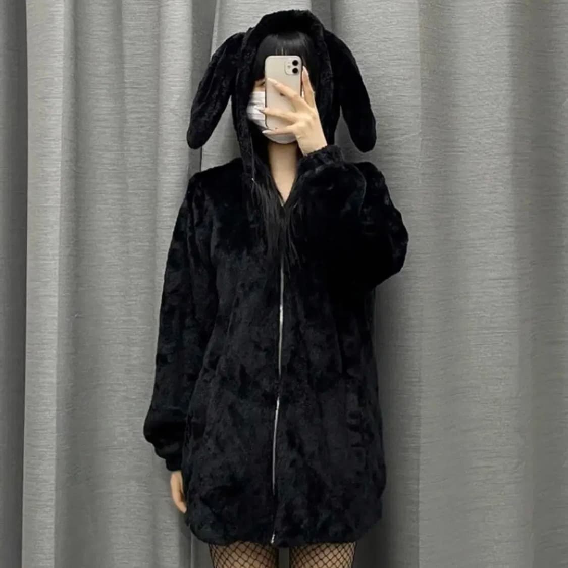 우사미미 빈티지 후드집업 토끼 갸루 락시크 펑크 상품이미지1