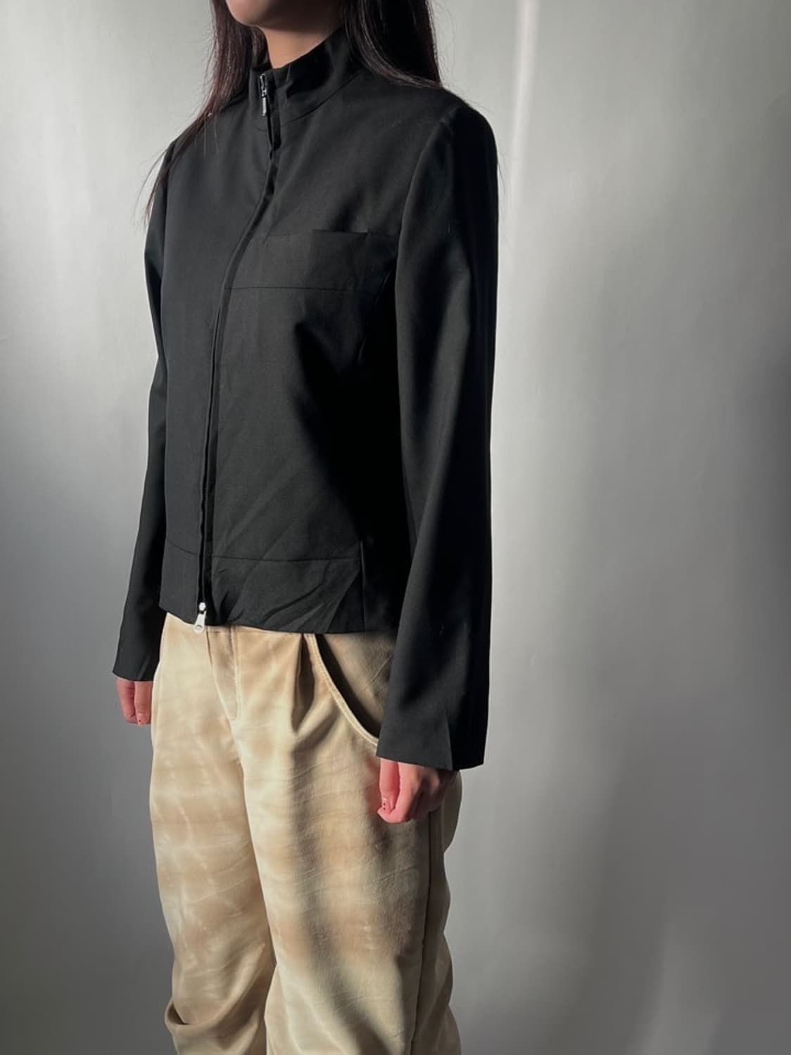 LAUTREAMONT 2 WAY ZIP-UP JACKET_BLACK 상품이미지1
