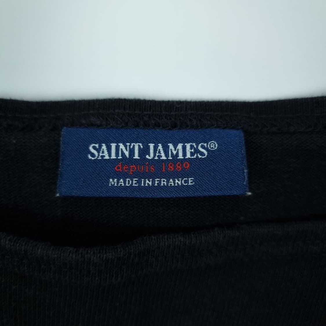 [세인트제임스] 엘보우 패치 보트넥 루즈핏 롱슬리브 긴팔티 M19298 상품이미지7