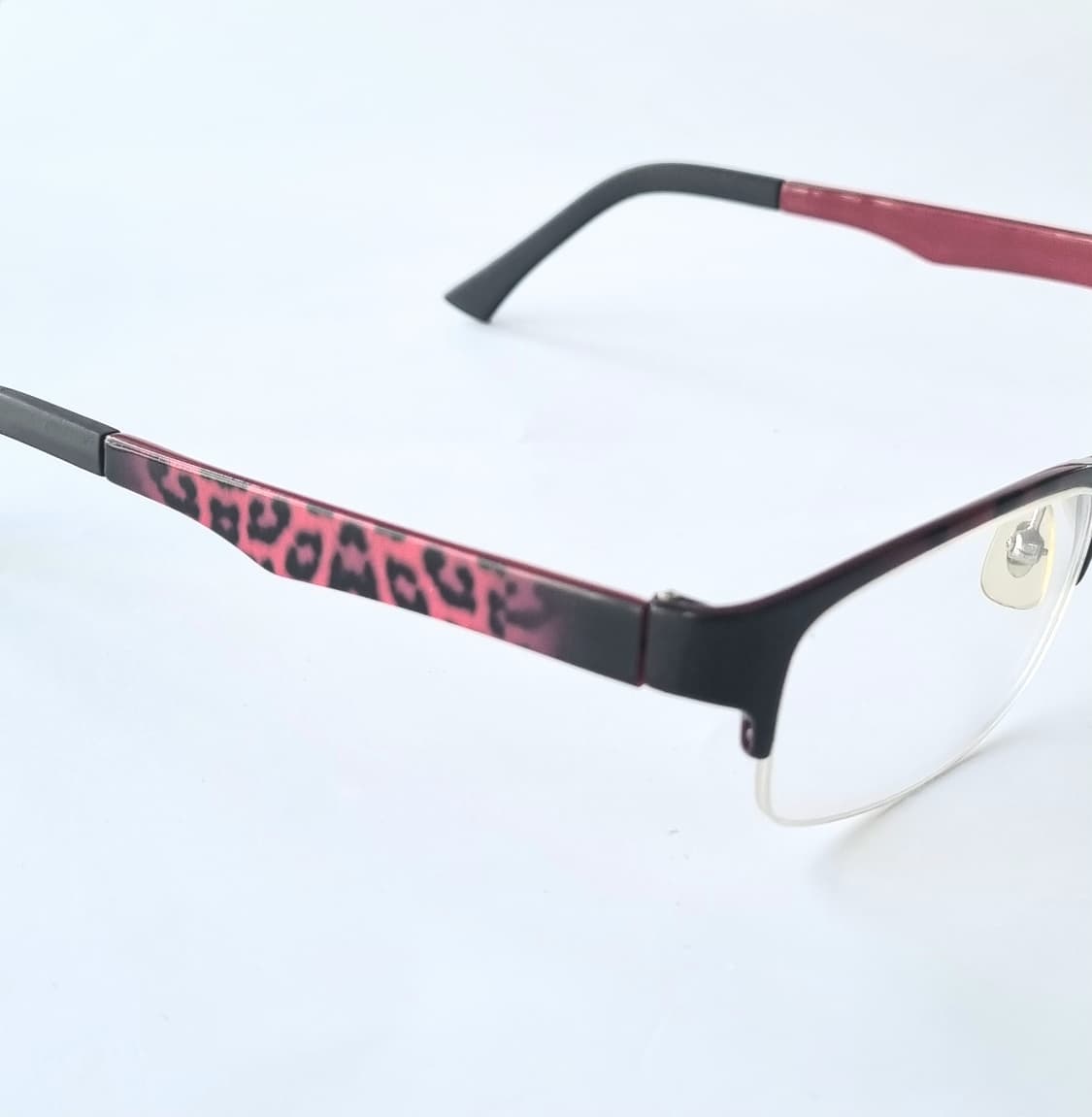 데드스탁 세련된 하프림 레오파드 포인트 안경테 684 상품이미지7