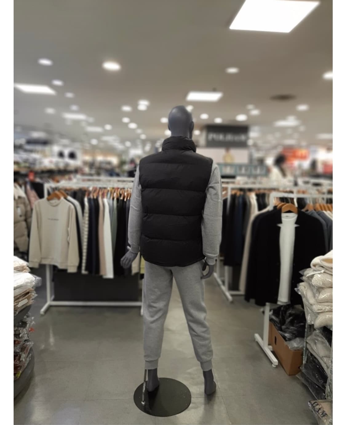 (새옷) 폴햄 남여공용 블랙,아이보리 조끼패딩 95 커플 상품이미지5