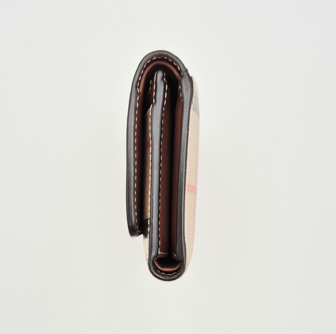 버버리 체크 패턴 3단지갑 상품이미지3