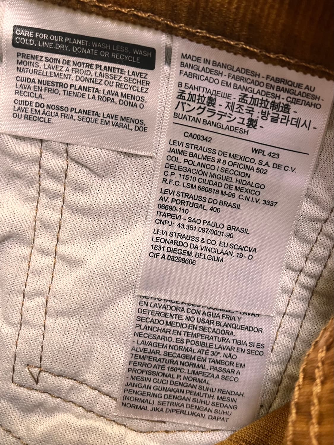 리바이스 502 화이트탭 코듀로이 코튼팬츠 W32 L32 상품이미지5