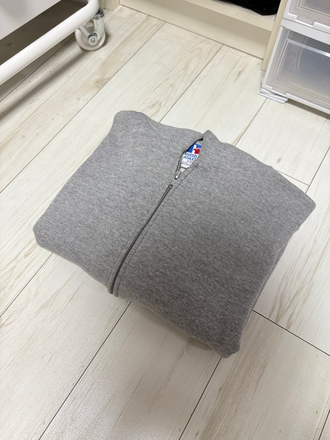 90s 러셀 후드집업 그레이 2XL usa 상품이미지1