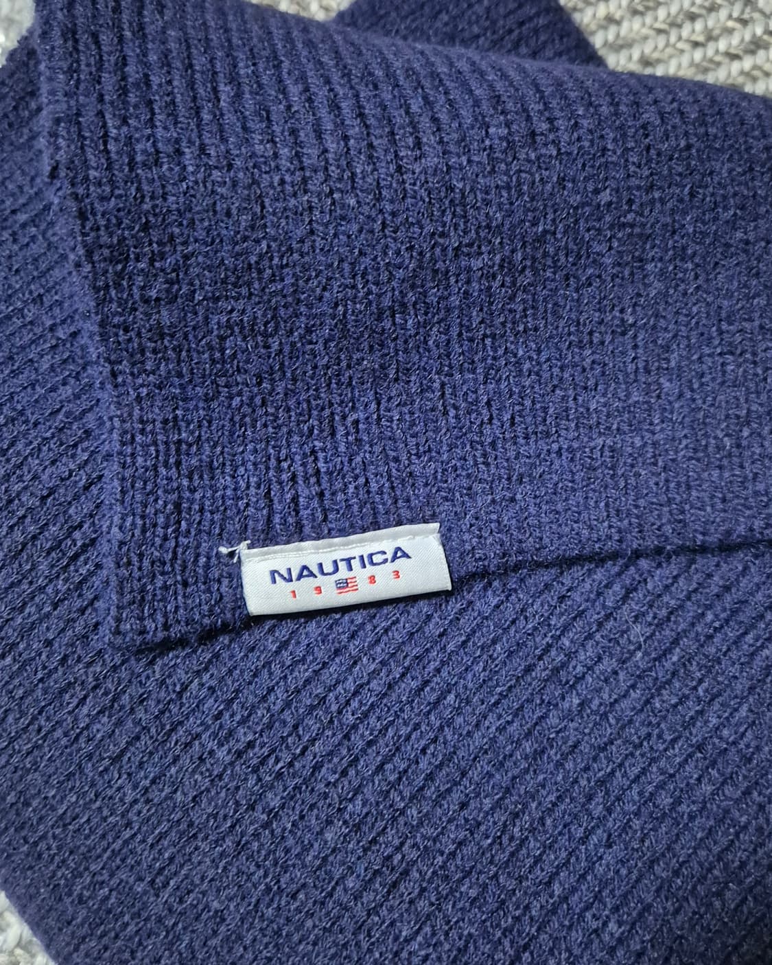 노티카 컴포트 코지 니트 머플러 Navy 새제품 상품이미지3