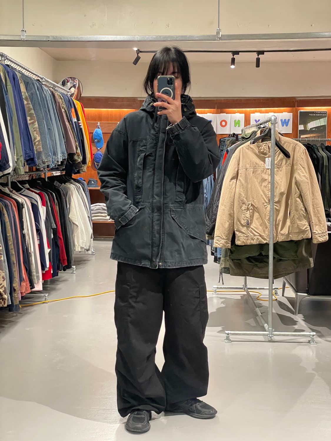 빈티지 후드 야상 자켓   상품이미지3