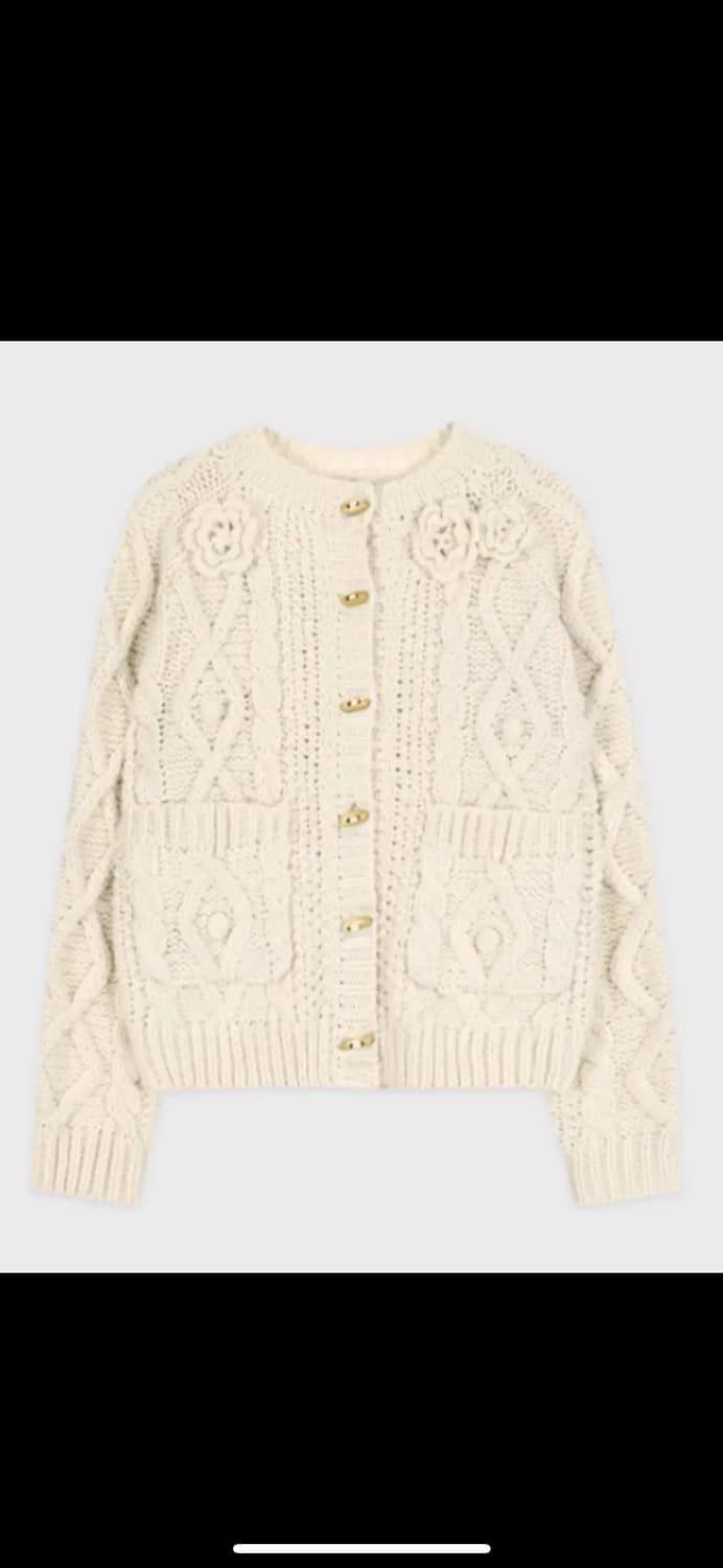 시눈 플라워 니트 가디건 판매 상품이미지5