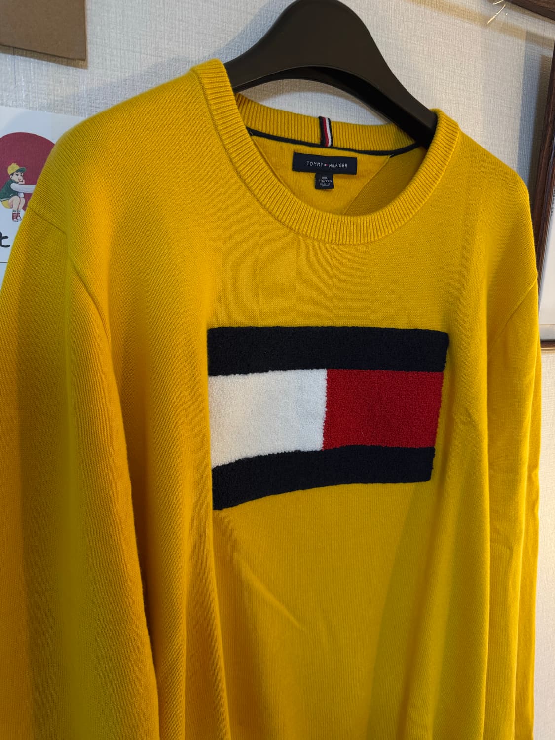 [2XL]타미힐피거 라운드넥 니트 옐로우 상품이미지2