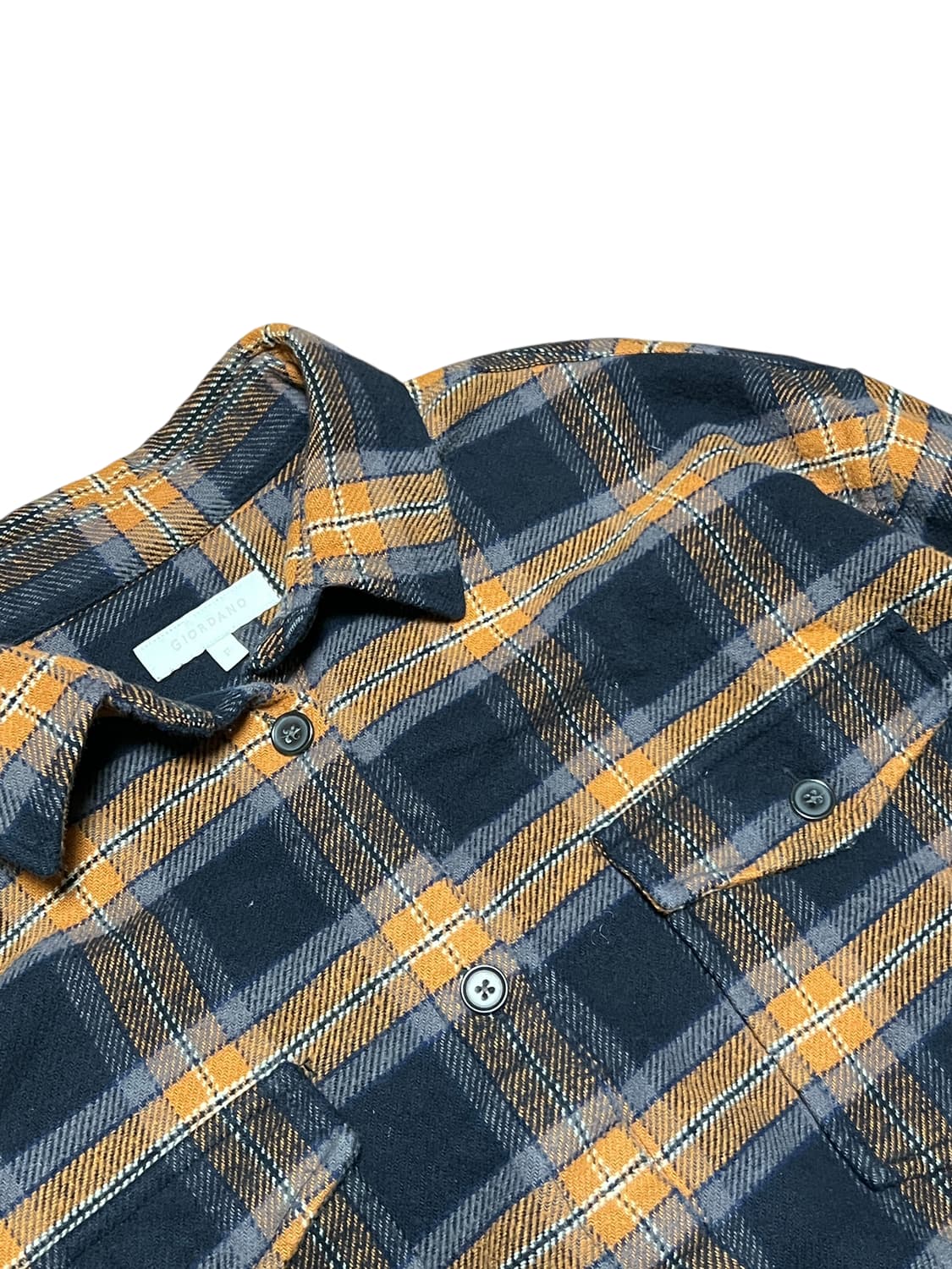 지오다노 포켓 체크 셔츠 남방 가을겨울  상품이미지2