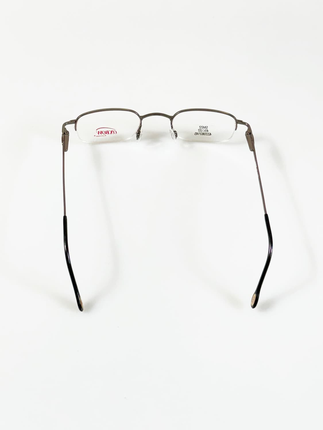 90s OXBOW 스퀘어 메탈 반무테 빈티지 안경 상품이미지5
