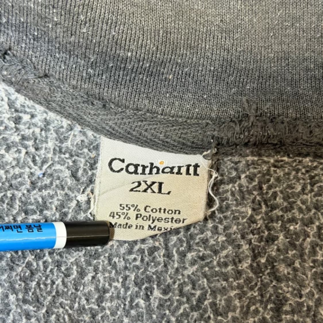 VTG Carhartt 페이디드 집업 스웻 상품이미지7