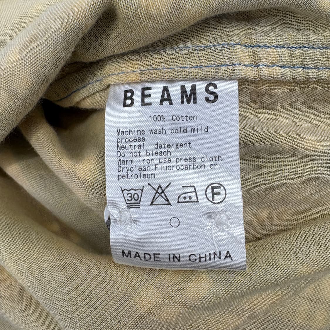 빔즈 체크 남방 셔츠 긴팔 공용 M 상품이미지5