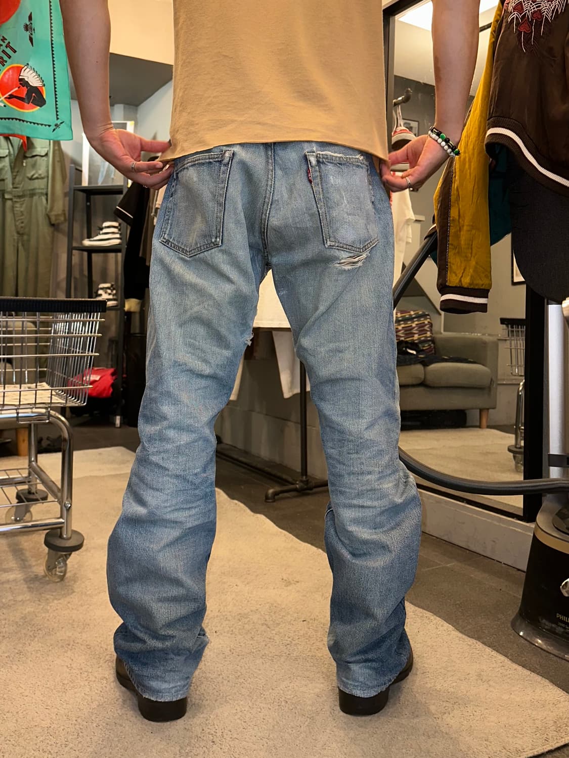 Denime repair detail denim washed pants 상품이미지4
