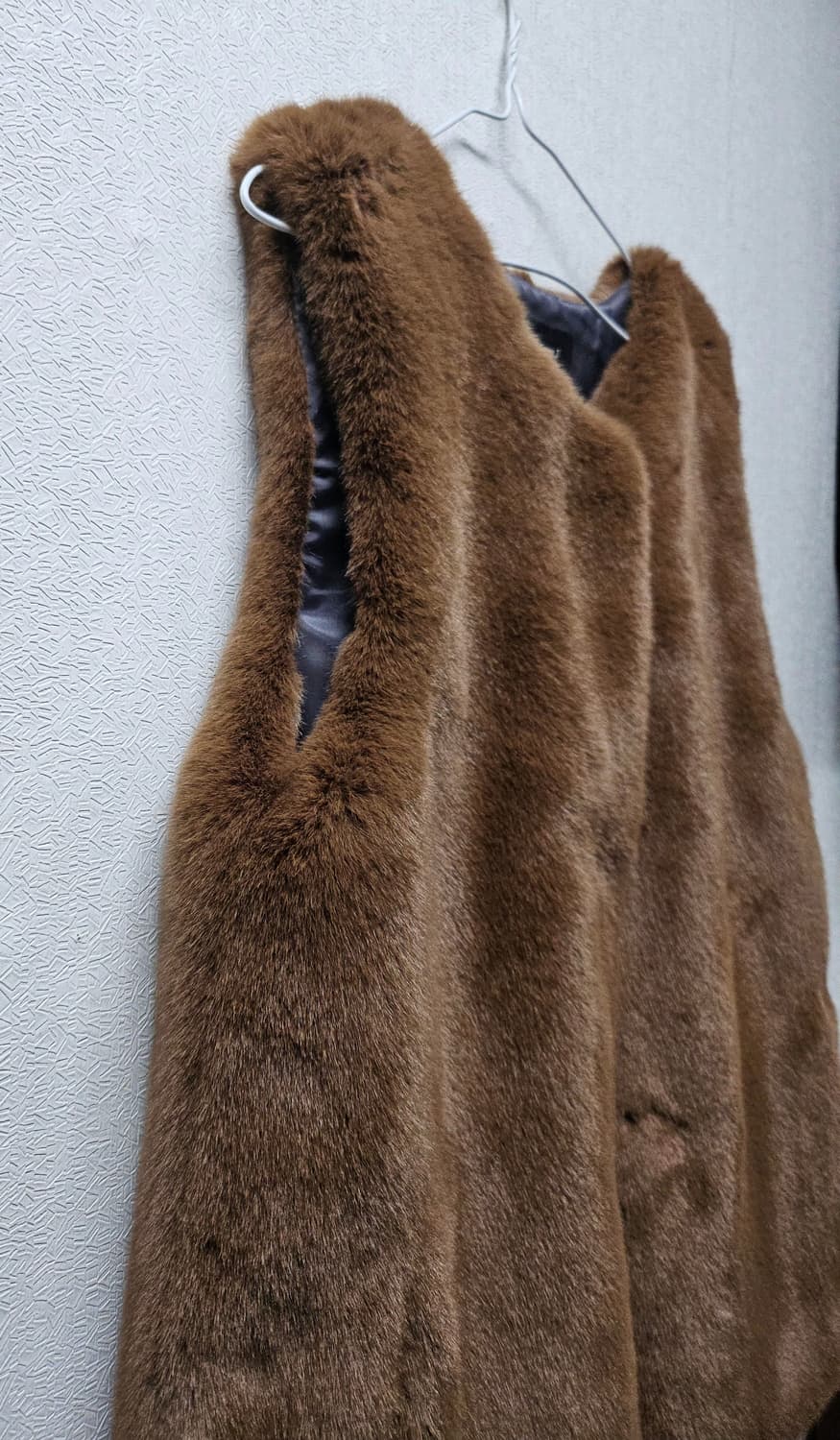 Merry.J 브라운 인조  퍼 조끼 M 상품이미지2