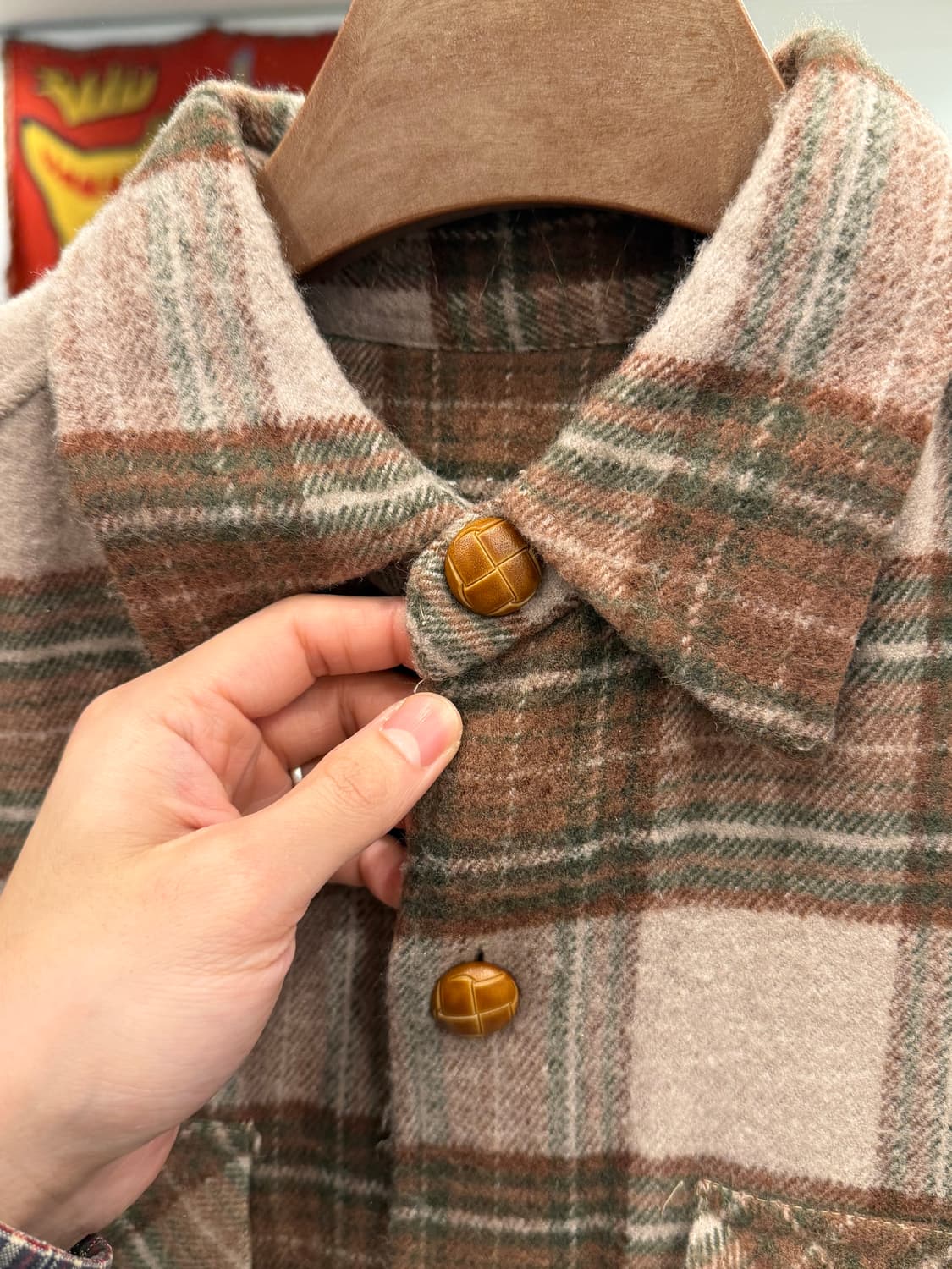 Vtg 빈티지 쉐르파 체크 셔츠 자켓 상품이미지4