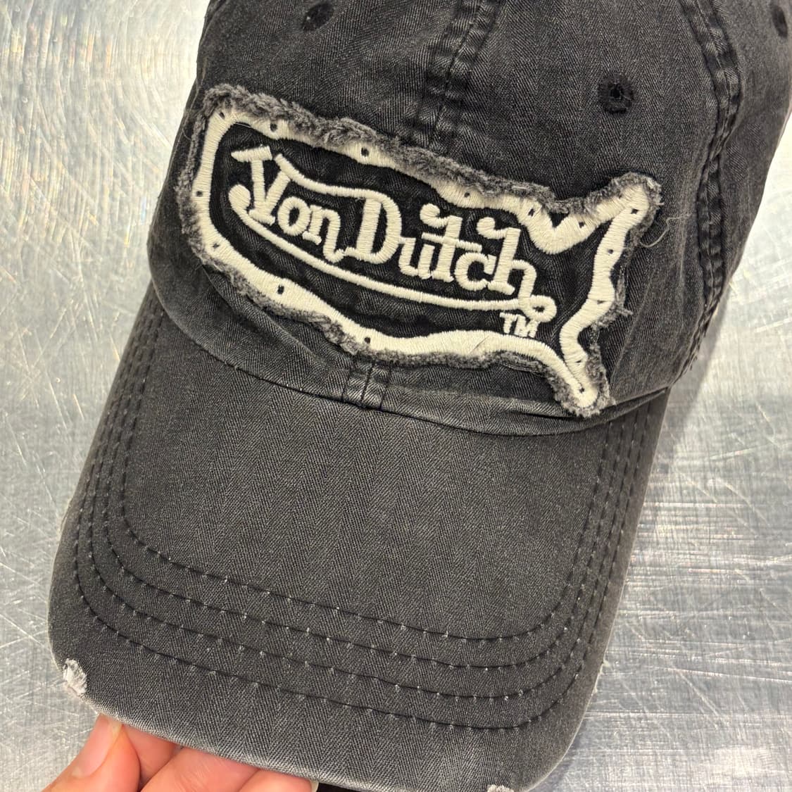 vondutch 본더치 데미지 자수 볼캡 상품이미지3